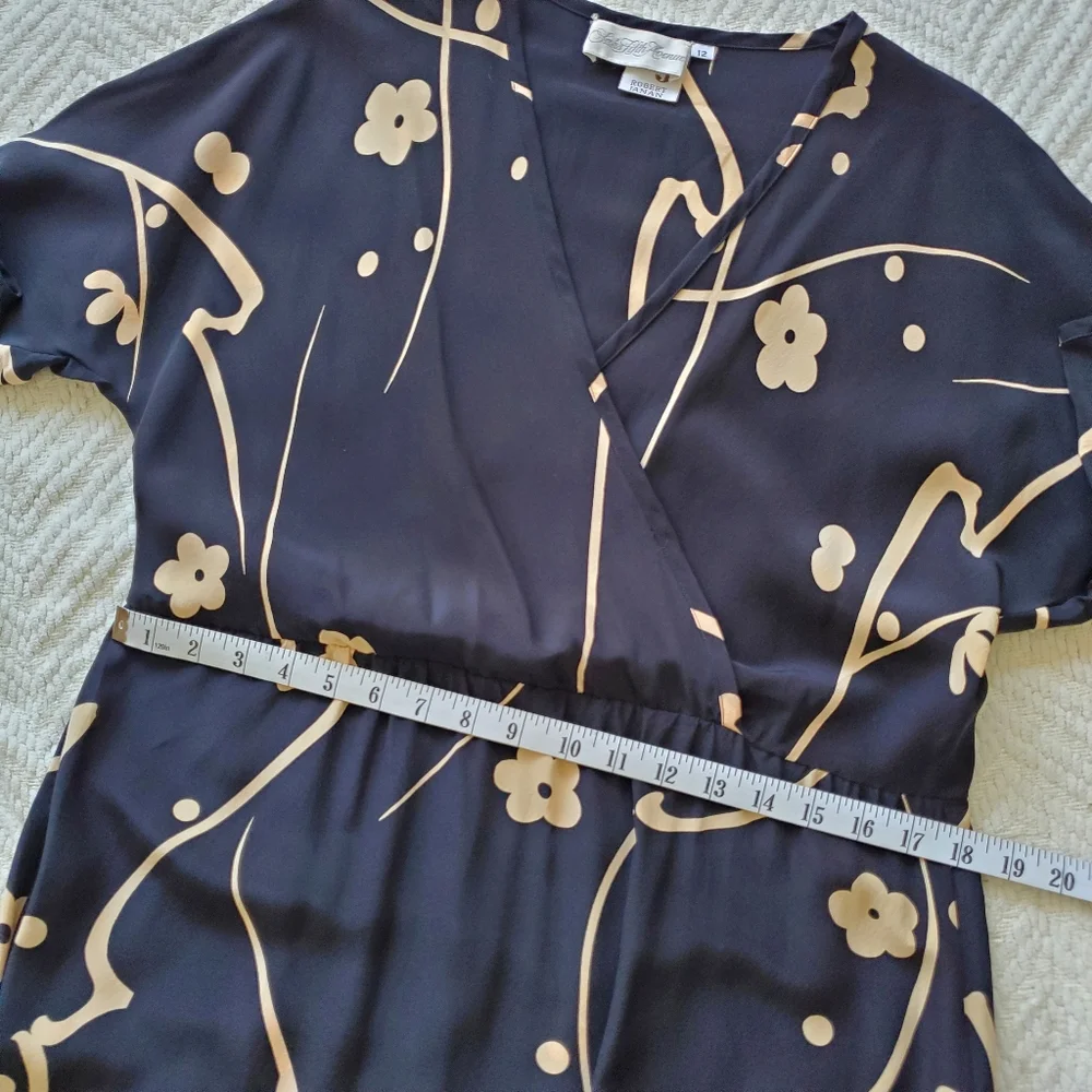 Vintage Robert Janan 100% Silk Saks Fifth Avenue Cocktail Dress - Picture 13 of 15